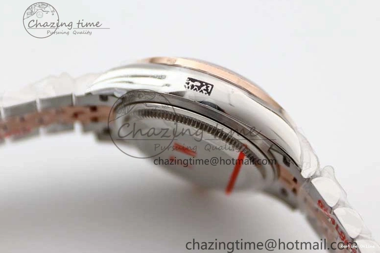 0121 Trendy Lady DateJust 28 SS RG TWF Diamonds Bezel 1:1 Best Edition White Dial Roman Markers on Jubilee Bracelet NH 2129